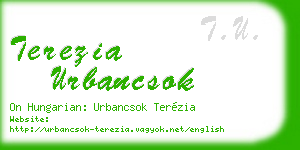 terezia urbancsok business card
